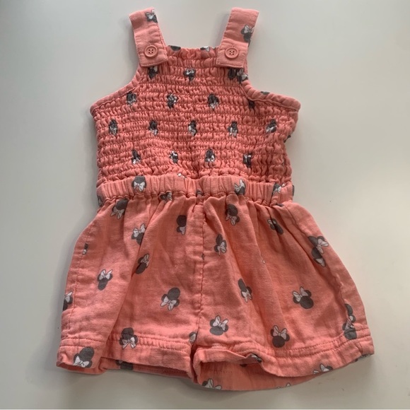 Disney Other - Disney Peach Romper with Character Design